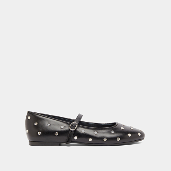 Jonak Ballet Flats With Straps In Black Leather DANAELLE