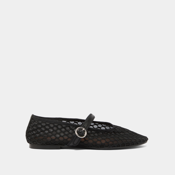 Jonak Ballet Flats With Straps In Black Mesh DEESSIA