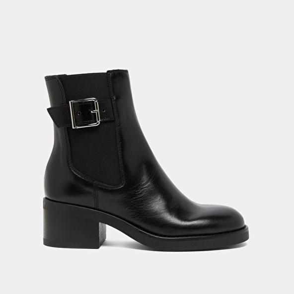 Jonak Boots à élastiques Et Boucles Ajustables In Black Leather BOULOU