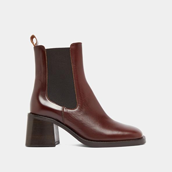 Jonak Boots à élastiques Et Talons épais In Brown Leather DUCK