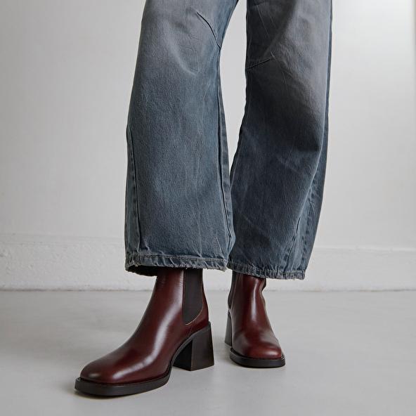 Jonak Boots à élastiques Et Talons épais In Brown Leather DUCK