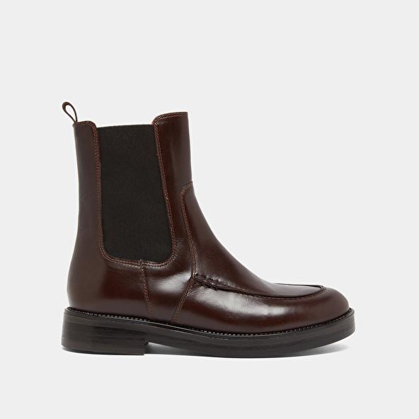 Jonak Boots à élastiques In Dark Brown Leather ALLAN