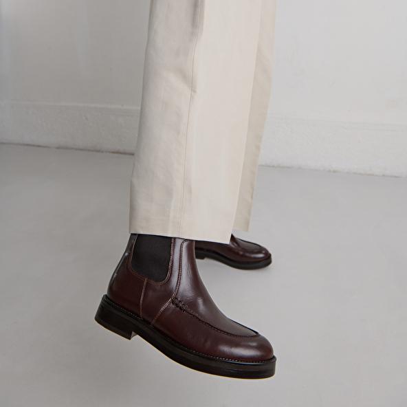 Jonak Boots à élastiques In Dark Brown Leather ALLAN