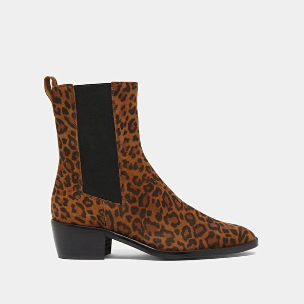Jonak Boots à élastiques In Leopard Print Suede MAEVA