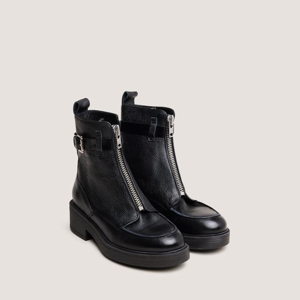 jonak Boots à fermetures éclairs in grained leather and black leather ARIO