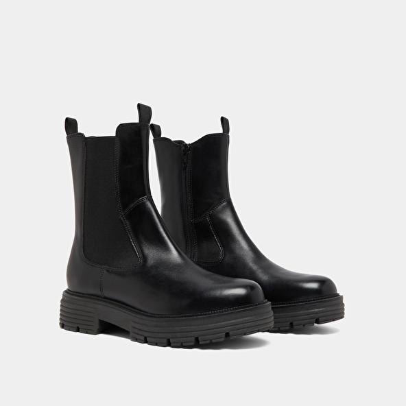 Jonak Boots à Semelles Crantées In Black Leather ANTONELLE