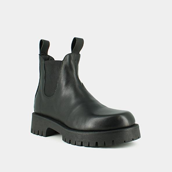 Jonak Boots à Semelles Crantées In Black Leather ROCHE