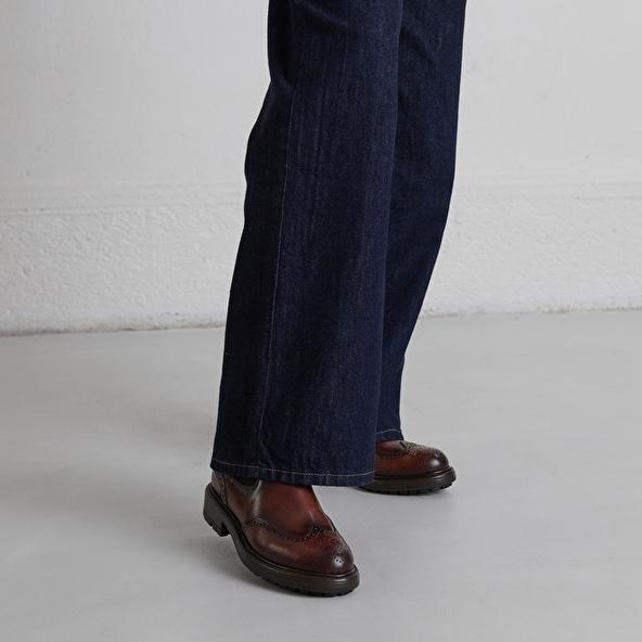 Jonak Boots à Semelles Crantées In Cognac Leather CELIA