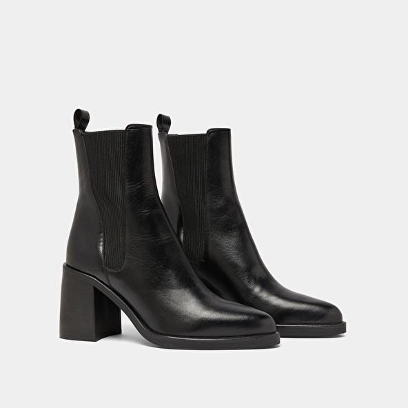 Jonak Boots à Talons Hauts Et élastiques In Black Leather DISCO