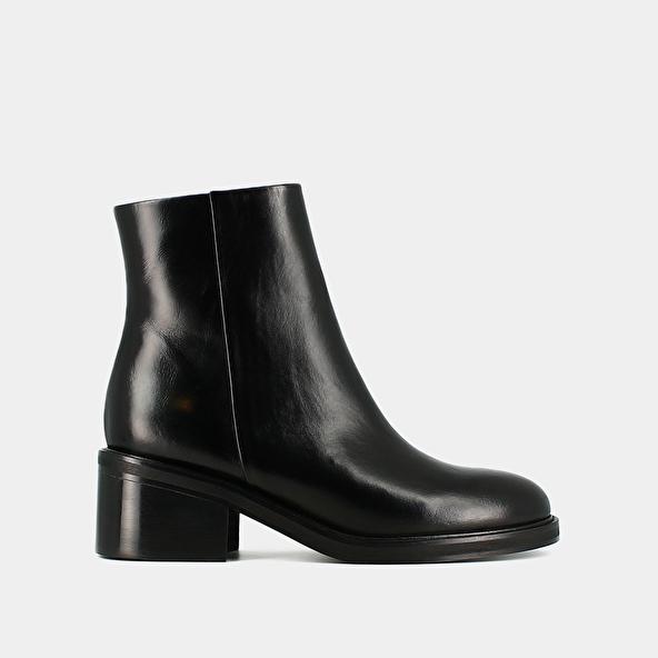 Jonak Boots With Chunky Heels In Black Leather DANSEUSE