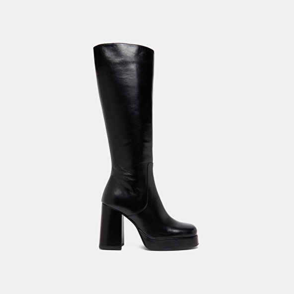 Jonak Boots With Heels And Square Toes In Black Aged Leather BRYAN