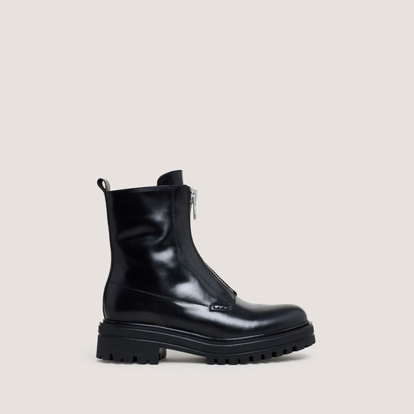 jonak Boots with zippers in black leather AMOUREUSE