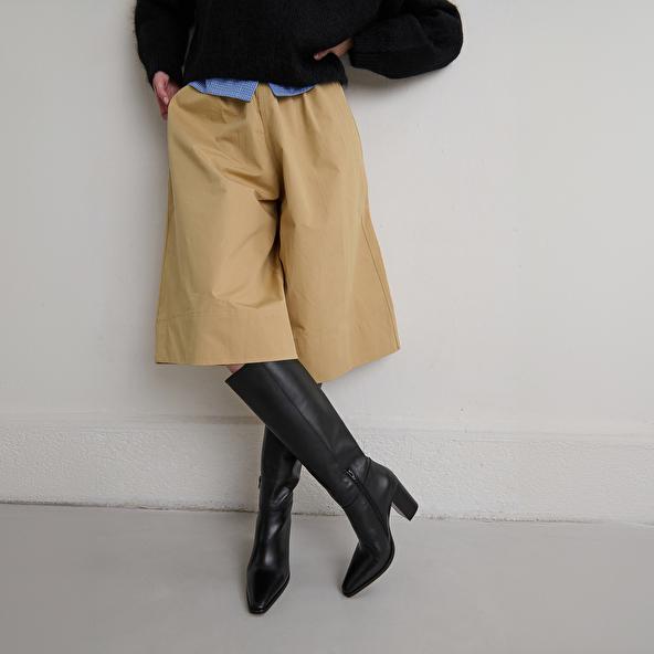 jonak Bottes à bouts pointus in black leather PLUME