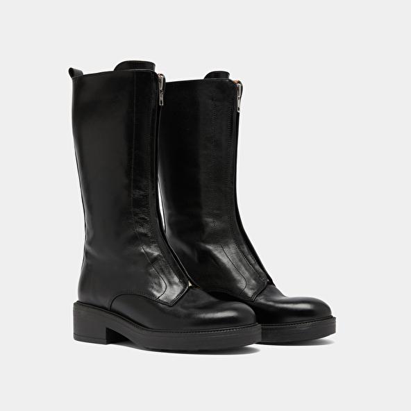 Jonak Bottes à élastiques In Black Distressed Leather ALEP