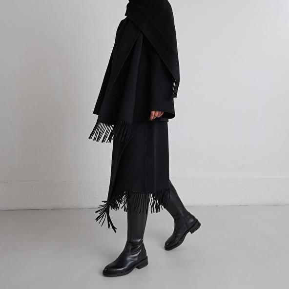 Jonak Bottes à Talons Crantés In Black Leather GRACIANA