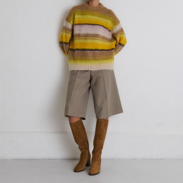 jonak Bottes à talons et bouts ronds in cognac suede DILIA