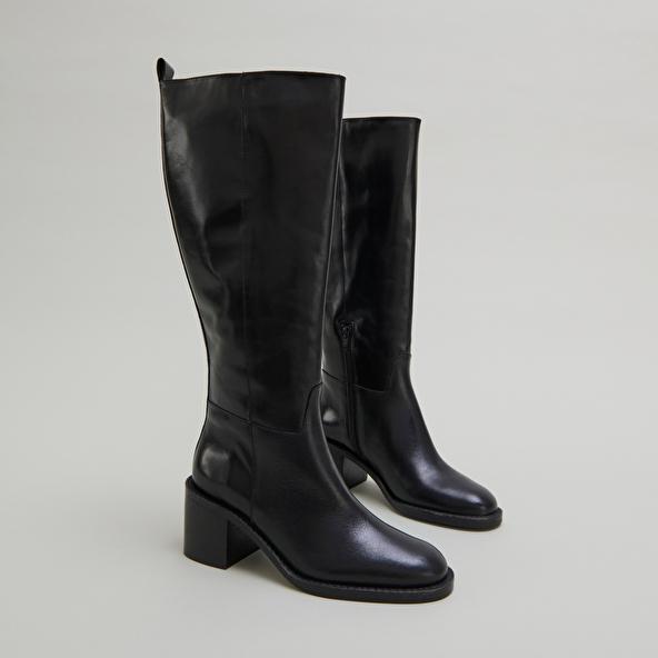jonak Bottes hautes in black leather calf size M BONNIE