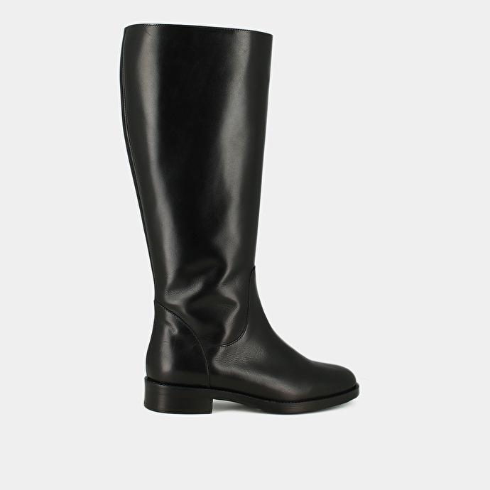 jonak Bottes hautes in black leather calf size m FLOWER