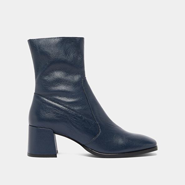 Jonak Bottines à Bouts Ovales In Blue Leather ARGENTAT