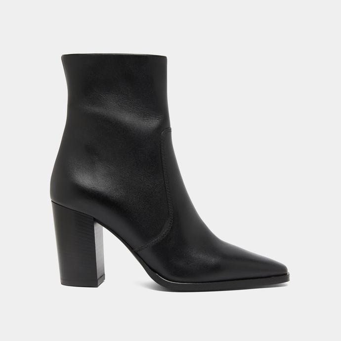 Jonak Bottines à Bouts Pointus In Black Leather PAM