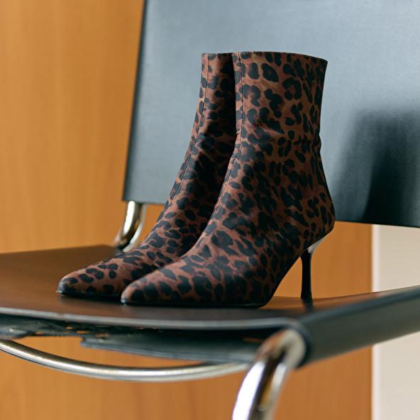 Jonak Bottines à Bouts Pointus In Leopard Print DIEM