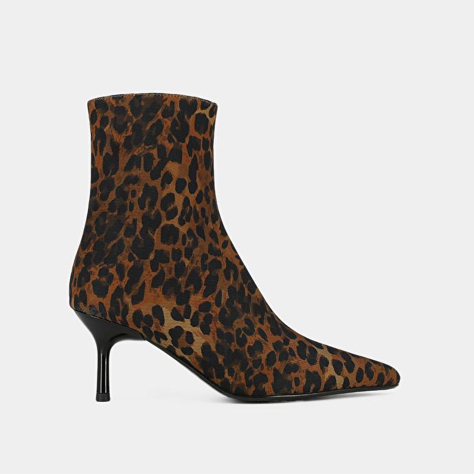 jonak Bottines à bouts pointus in leopard print DIEM
