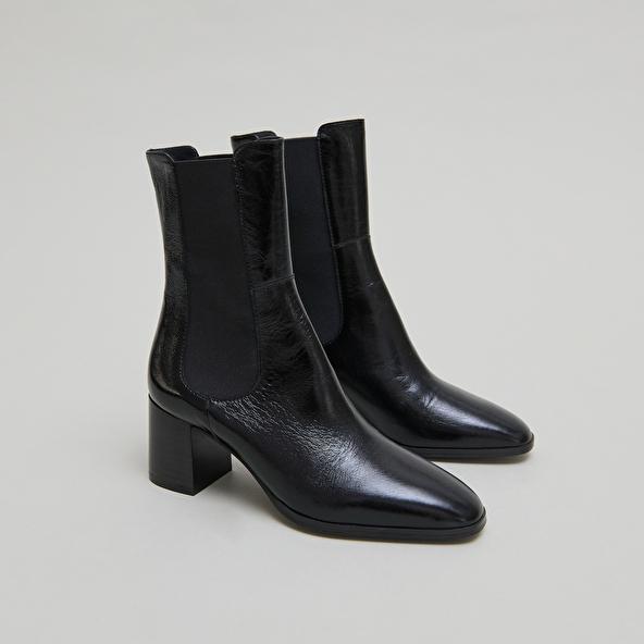 jonak Bottines à élastiques in black shiny leather DUCHA