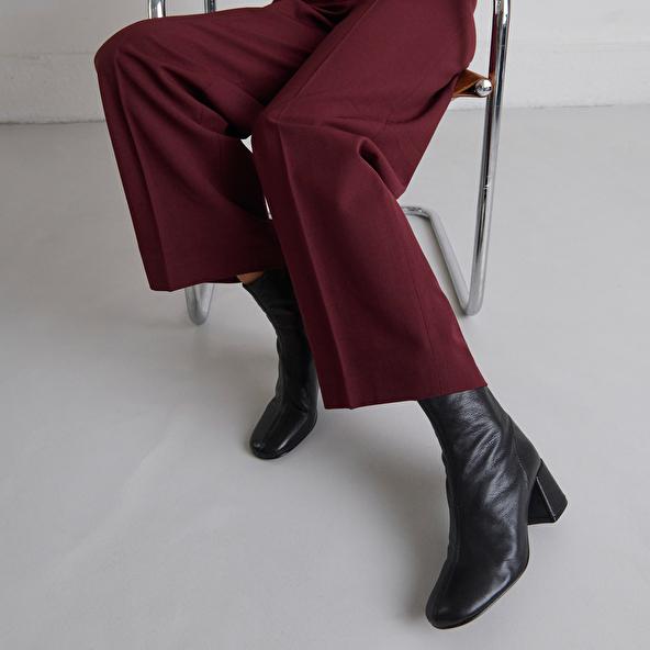 Jonak Bottines à Fermetures éclairs Arrières In Black Grained Leather DENONIE