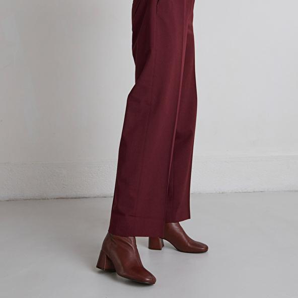 jonak Bottines à fermetures éclairs arrières in brown grained leather DENONIE