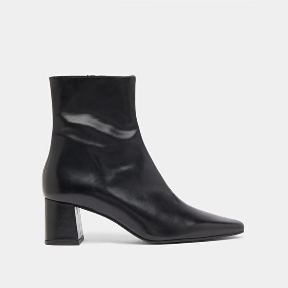 Jonak Bottines à Larges Talons In Black Leather DYONISOS