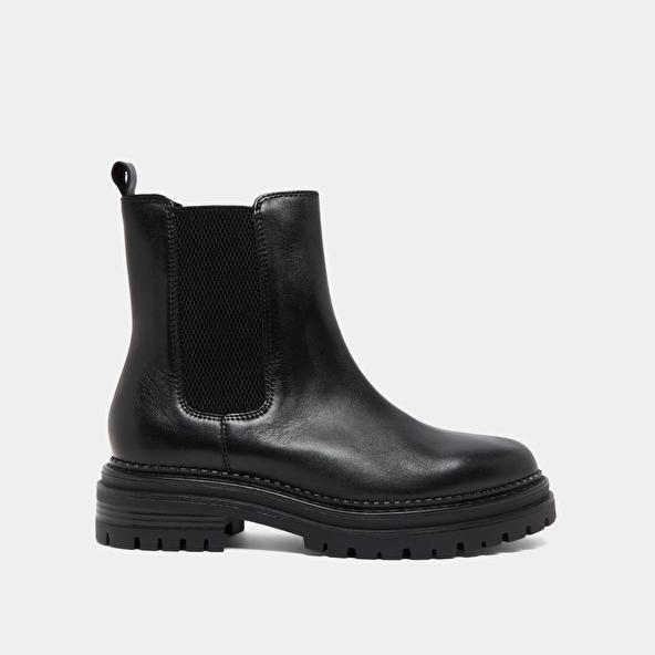 Jonak Bottines à Semelles Crantées Et élastiqu In Black Leather ADALARD