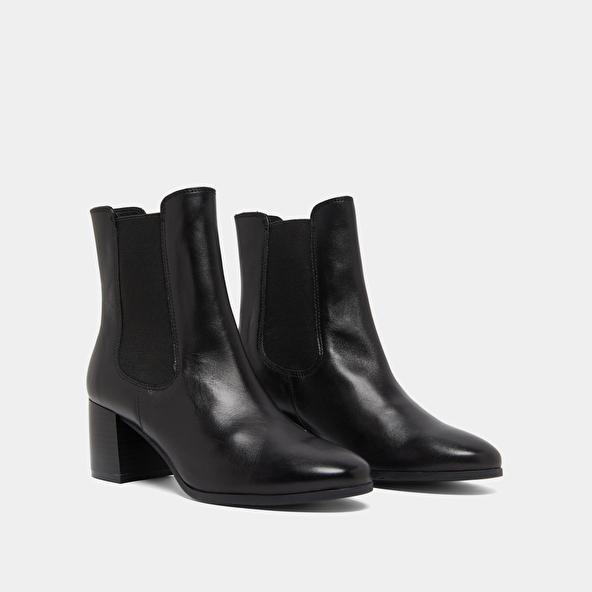 Jonak Bottines à Talons Et élastiques In Black Leather ALDERIC