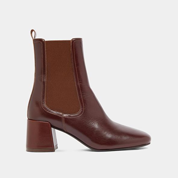 Jonak Bottines à Talons Et élastiques In Brown Leather DENON