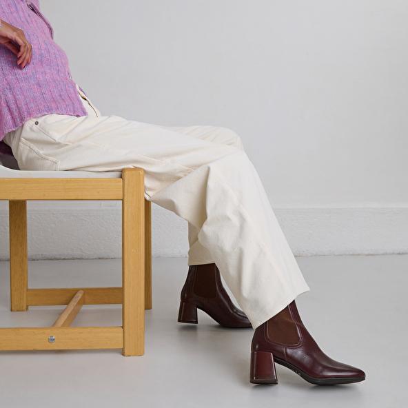 Jonak Bottines à Talons Et élastiques In Brown Leather DENON