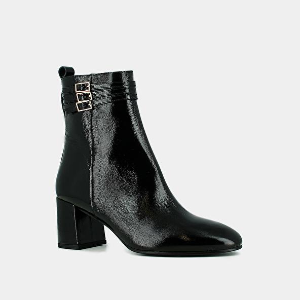 Jonak Bottines Détaillées De Boucles In Black Pleated Patent DURANO