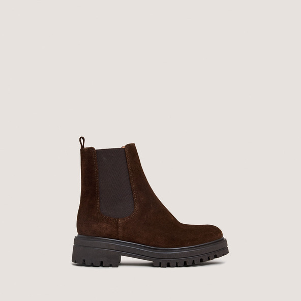 jonak Chelsea Boots in split brown leather AMANDINE