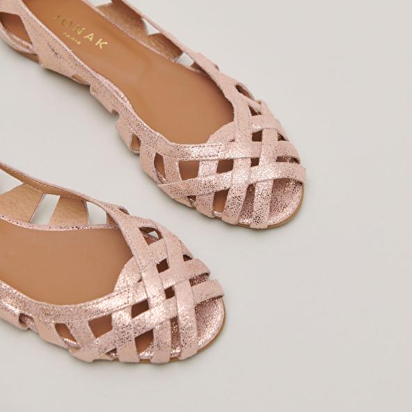 Jonak Cut-out Ballet Flats With Laminated Copper Upper DERAY