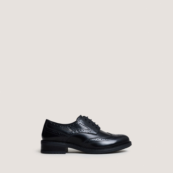 Jonak Cut-out Derbies In Glazed Black Leather ALTITUDE