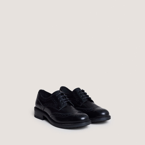 Jonak Cut-out Derbies In Glazed Black Leather ALTITUDE