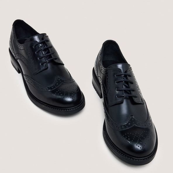 Jonak Cut-out Derbies In Glazed Black Leather ALTITUDE