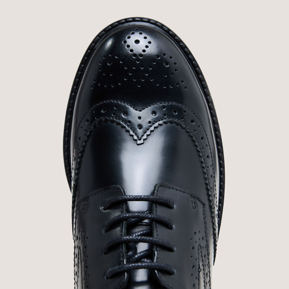 jonak Cut-out derbies in glazed black leather ALTITUDE