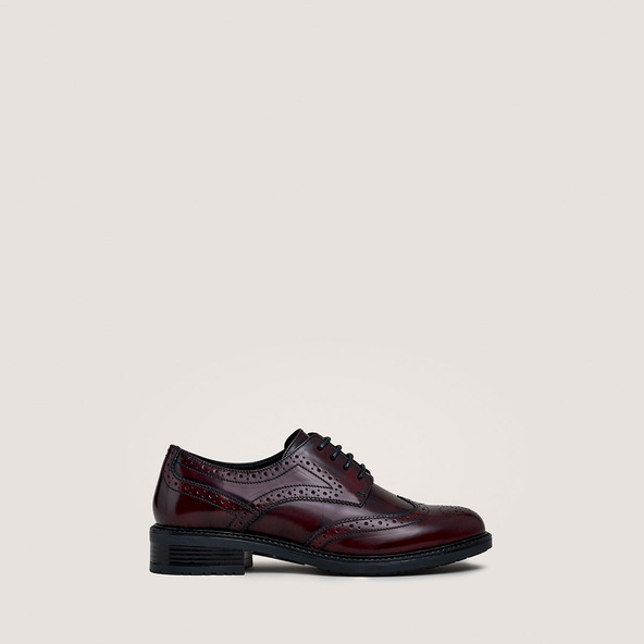 Jonak Cut-out Derbies In Glazed Burgundy Leather ALTITUDE