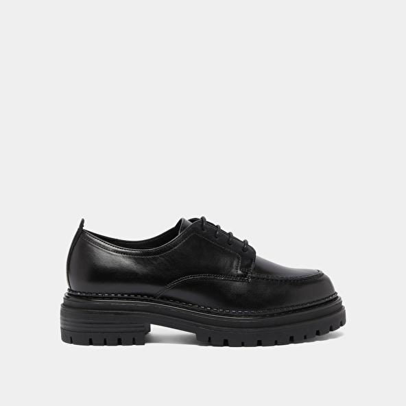 Jonak Derbies à Semelles Crantées In Black Leather ADALOU