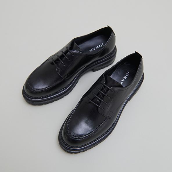Jonak Derbies à Semelles Crantées In Black Leather ADALOU