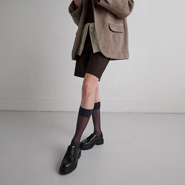 jonak Derbies à semelles crantées in black leather ADALOU