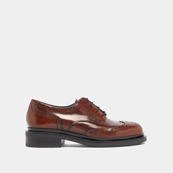 Jonak Derbies Ajourées In Brown Glazed Leather DUERMO