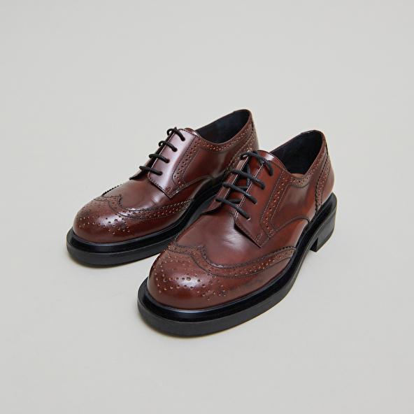 Jonak Derbies Ajourées In Brown Glazed Leather DUERMO