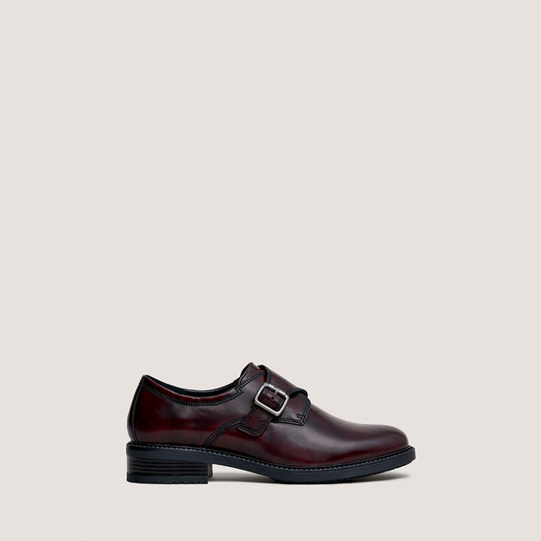 Jonak Derbies With Buckles In Burgundy Shiny Leather ATLANTIS