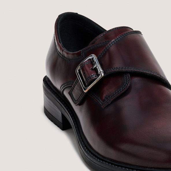 Jonak Derbies With Buckles In Burgundy Shiny Leather ATLANTIS