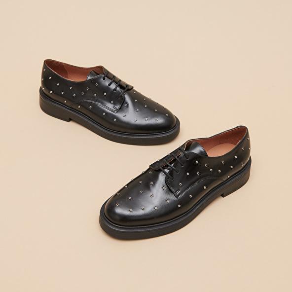 Jonak Derbies With Silver Details In Black Leather ABEILLE